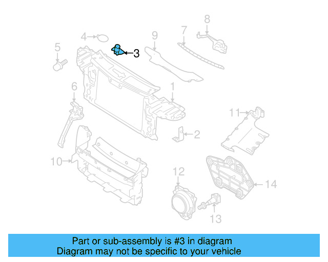 Radiator Support Pin 7L6-805-995 - View 3
