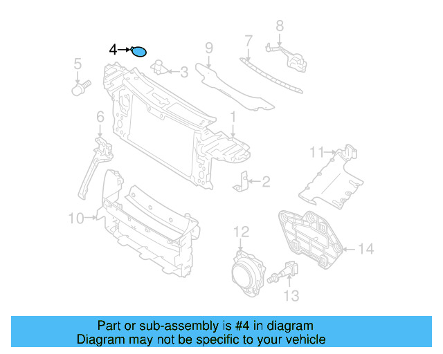 Radiator Support Plug 7L0-820-992-A - View 3
