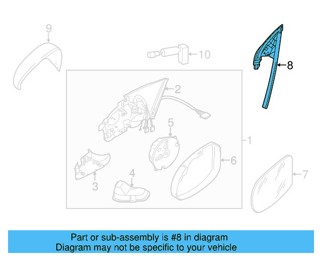 Mirror Filler 3C8-857-506-E-5AP - View 3
