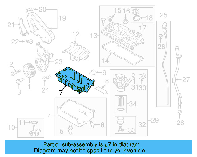 Oil Pan 04L-103-603-H - View 3