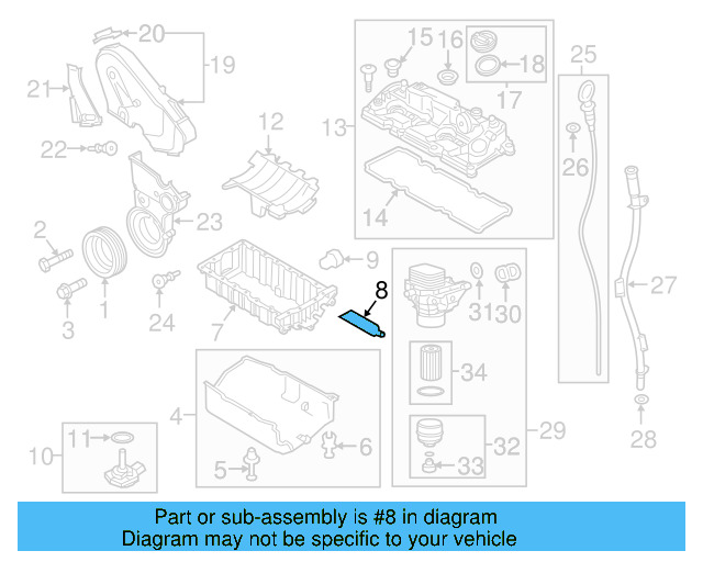 Upper Oil Pan Sealer D-176-501-A1 - View 28