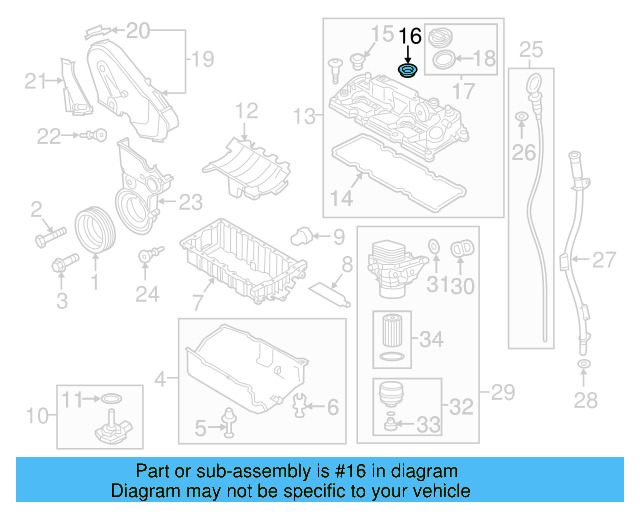 Valve Cover Seal 04L-103-070-B - View 9