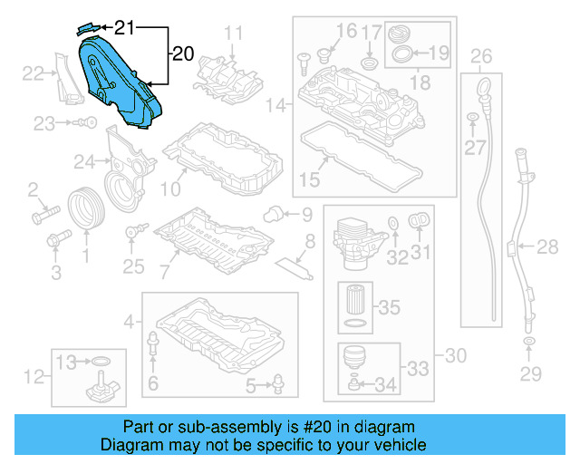 Upper Timing Cover 04L-109-107-F - View 7