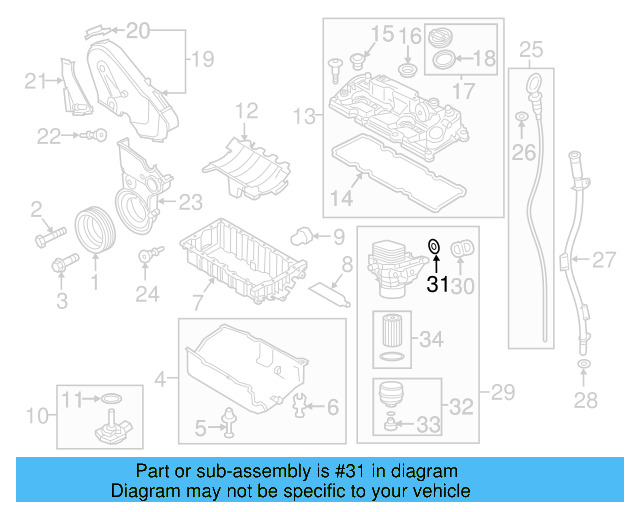 Oil Filter Housing Seal 03N-115-441 - View 8