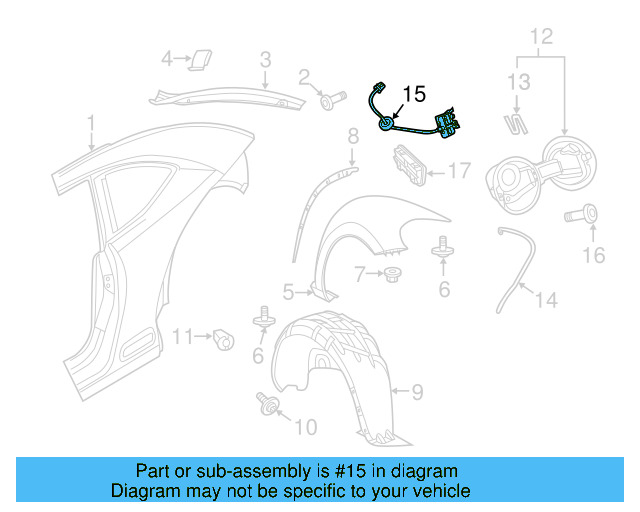 Fender Liner Nut WHT-004-694 - View 63