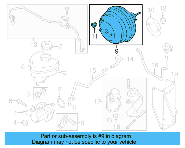 Power Brake Booster 7P0-612-105-B