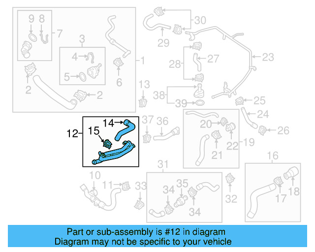 Engine Coolant Hose 06K-121-049 - View 27