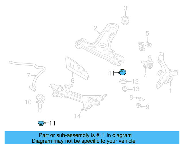 Stabilizer Link Support Plate 6N0-411-329 - View 3