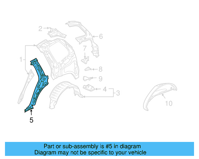 Lock Pillar Reinforced 7L0-809-264-A - View 3