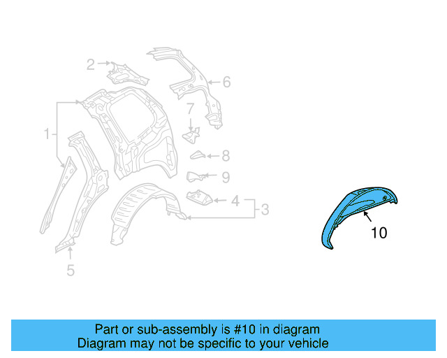Inner Wheelhouse 7L0-803-425-A - View 3