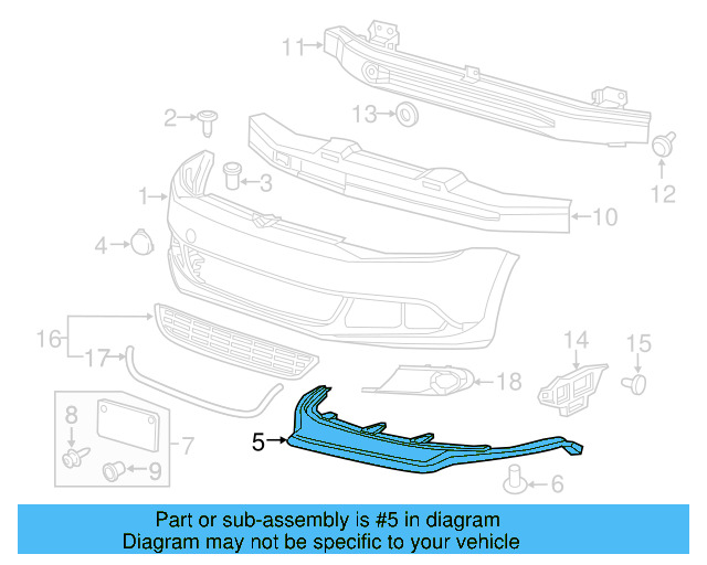 Lower Deflector 5C6-805-903-9B9 - View 7