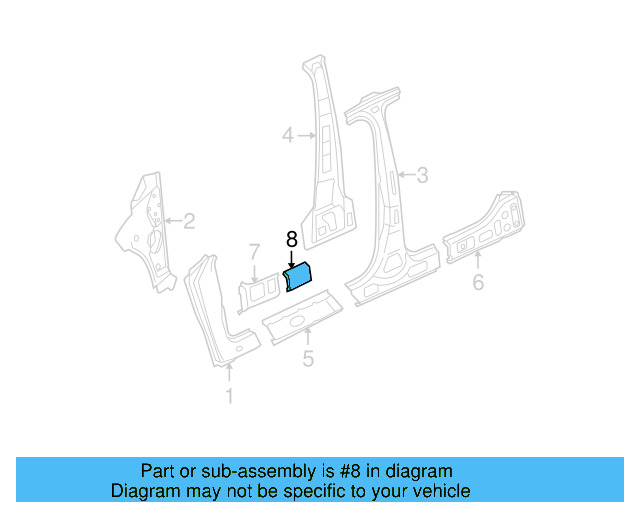 Inner Rocker Inner Reinforced 3C4-810-718 - View 10