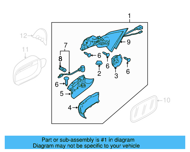 Mirror Assembly 7L6-857-508-CH-01C