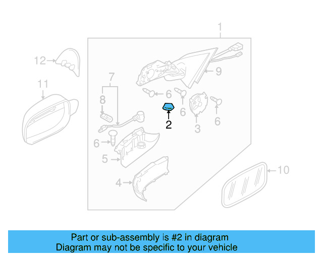 Door Mirror Cap 7L6-857-085-01C