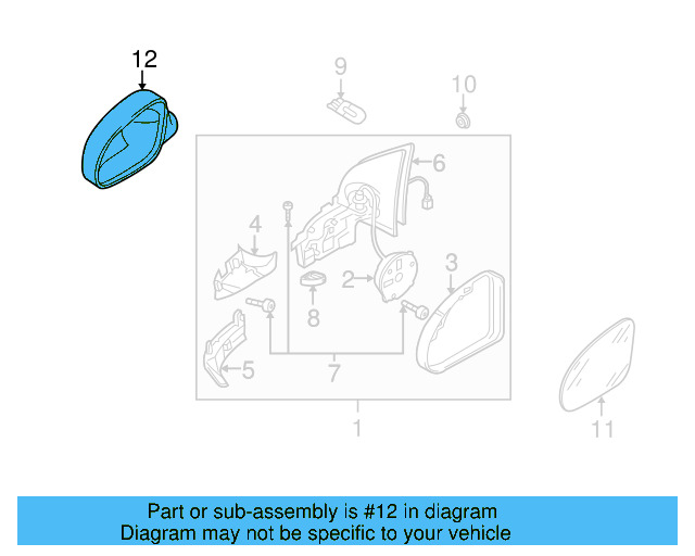Door Mirror Cover (Unpainted) 1k0857538gru - View 12