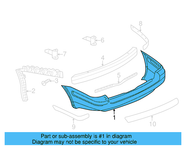 Bumper Cover (Unpainted) 3b9807417gru - View 8