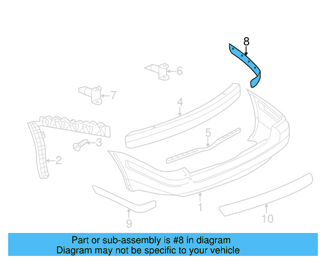 Molding (Unpainted) 3b9807792agru - View 7