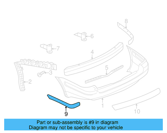 Molding (Unpainted) 3b9807791agru - View 8
