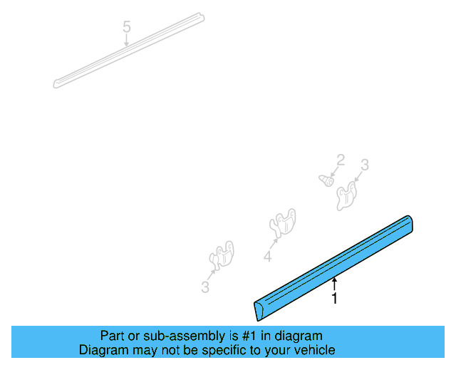 Side Molding (Unpainted) 1h3853515cgru - View 3