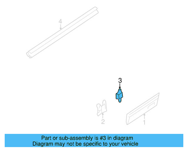 Side Molding Clip 1H0-853-585-A - View 3
