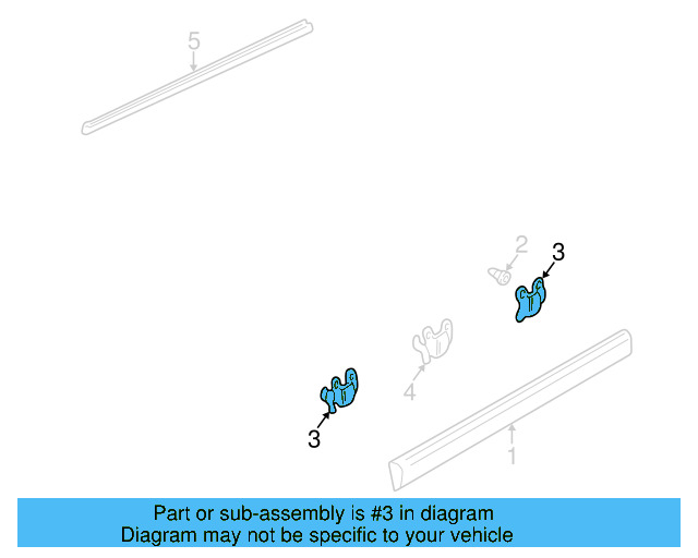 Molding Clip 1H0-853-585-B - View 5