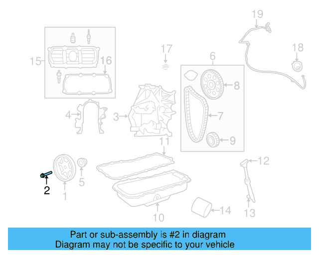 Crankshaft Damper Bolt WHT-004-402 - View 3