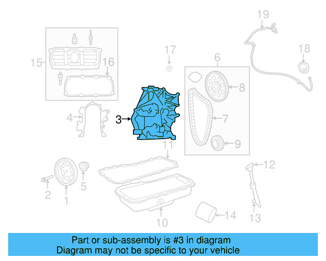 Timing Cover 7B0-198-210-B - View 3