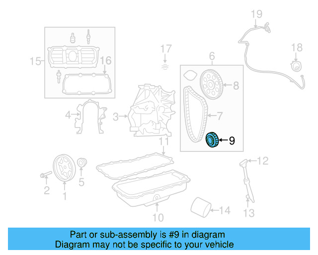 Timing Gear Set 7B0-105-209 - View 3