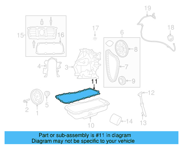 Oil Pan Gasket 7B0-103-609 - View 3