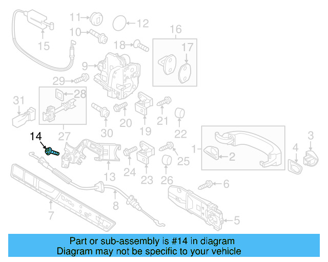 Window Motor Bolt 8Z0-837-691-C - View 50