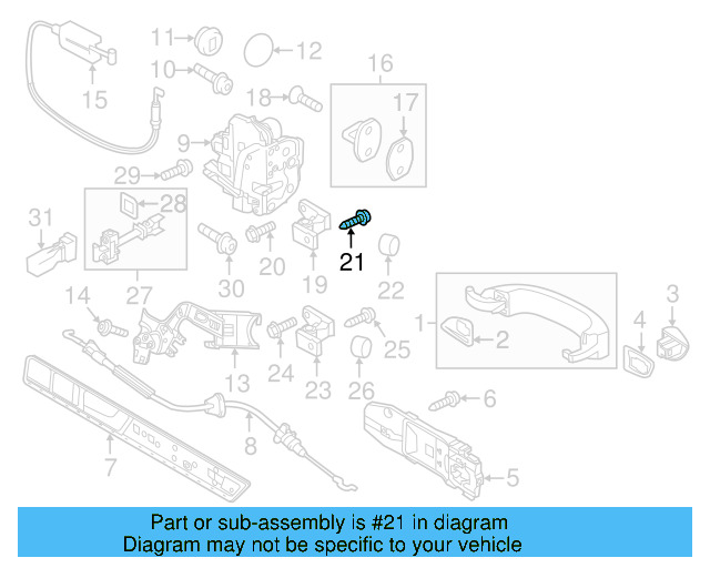 Door Hinge 8K0-831-401-D