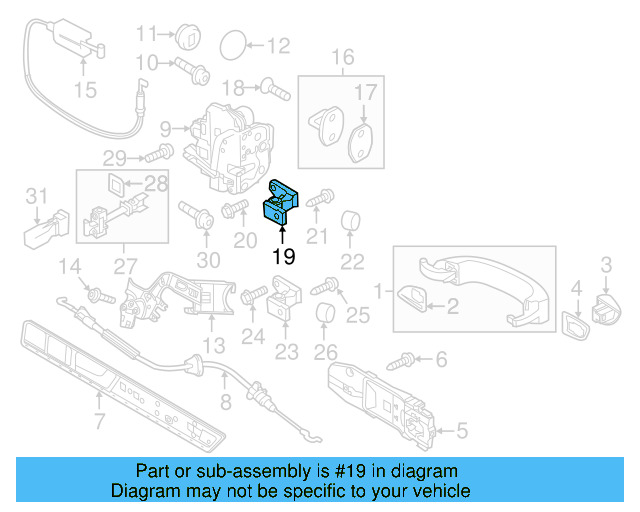 Door Hinge 8K0-831-401-D - View 30