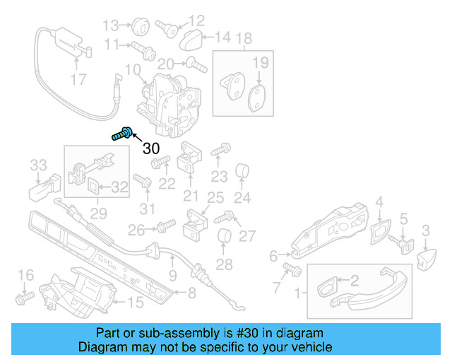 Door Check Bolt N-912-032-02 - View 3