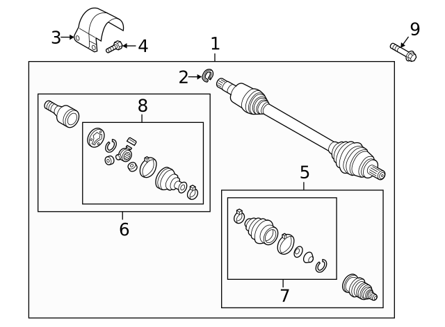 Axle Assembly Lock Ring 8N0-407-297 - View 2