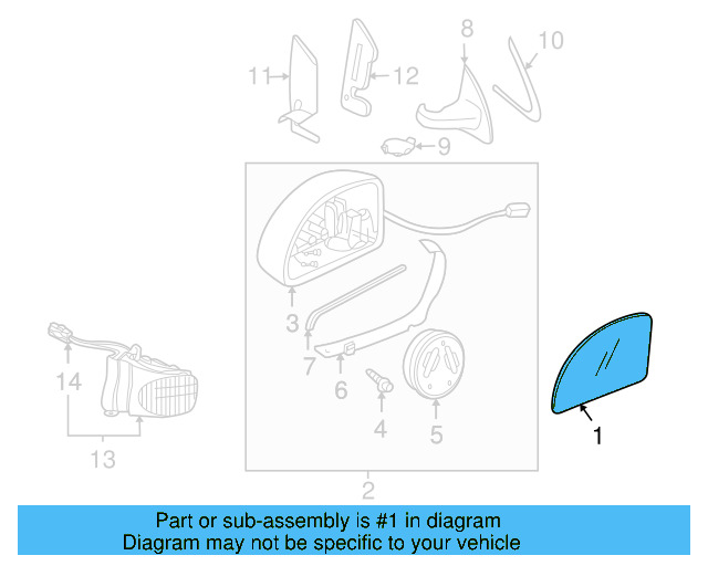Glass 1C1-857-521-E - View 3