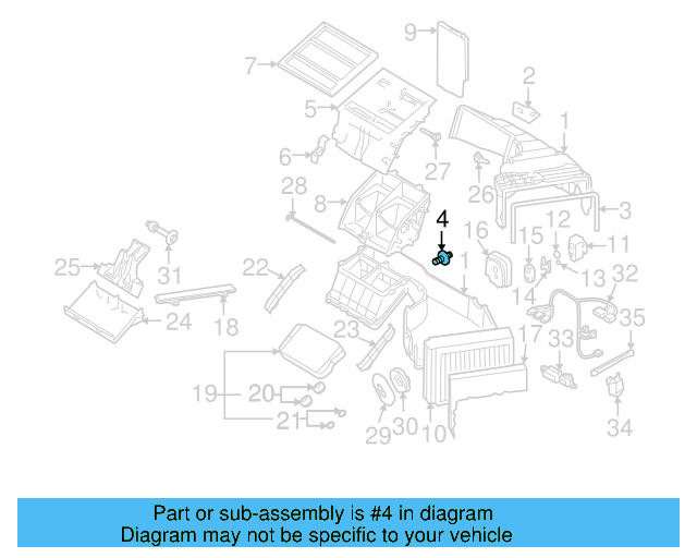 Evaporator Case Isolator 7L0-819-133 - View 6