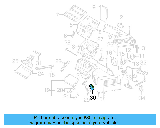 HVAC Heater Hose Grommet 6Q0-819-345-A - View 3