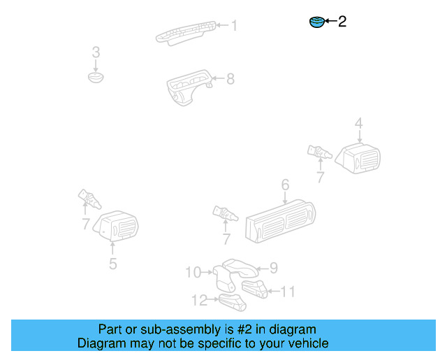Defogger Grille 3B0-819-706-2AQ - View 6