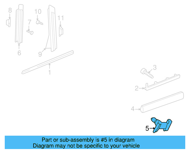 Lower Molding Clip 3B0-853-575 - View 28