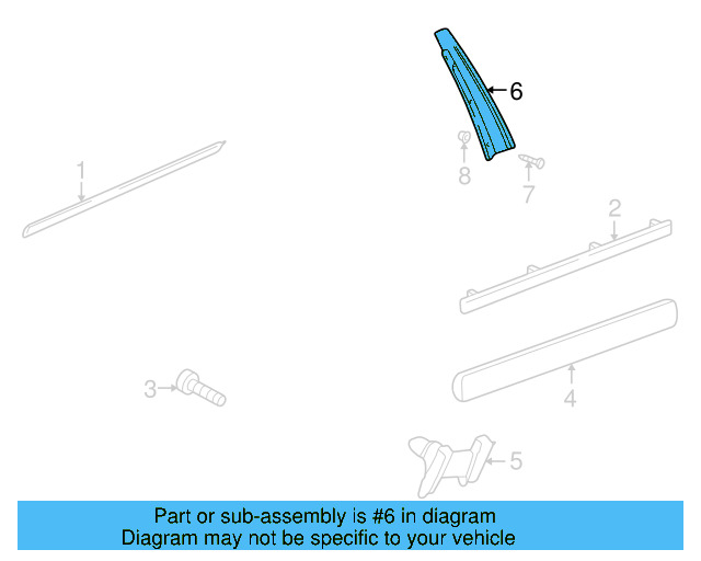 Rear Trim 3B0837902A041 - View 3