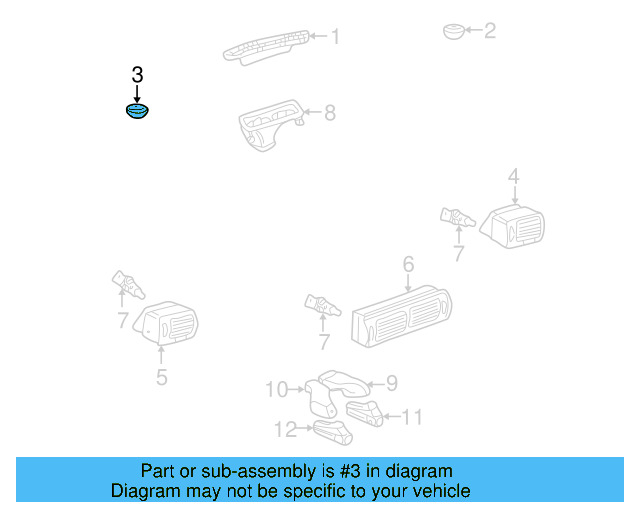 Defogger Grille 3B1-819-705-4ET