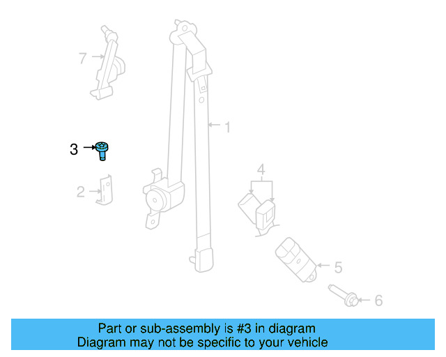 Seat Belt Assembly Bolt WHT-004-249 - View 4