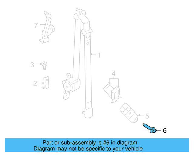 Seat Belt Assembly Bolt WHT-004-249 - View 5