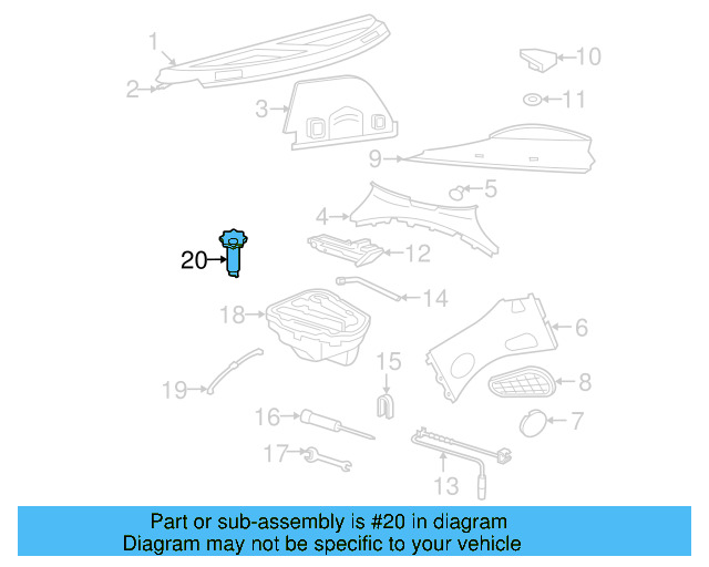 Spare Tire Retainer 1J0-803-899-AC - View 17