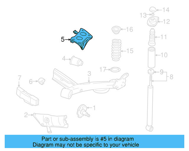 Axle Beam Bracket 1J0-501-546-C - View 7