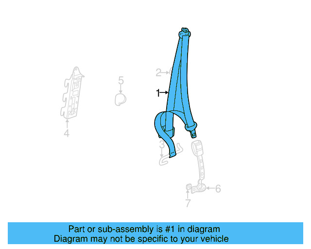 Lap & Shoulder Belt 1C1-857-705-D-HCS - View 3