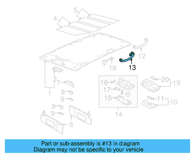 Grip Handle 6N0-857-607-AD-Y20 - View 19