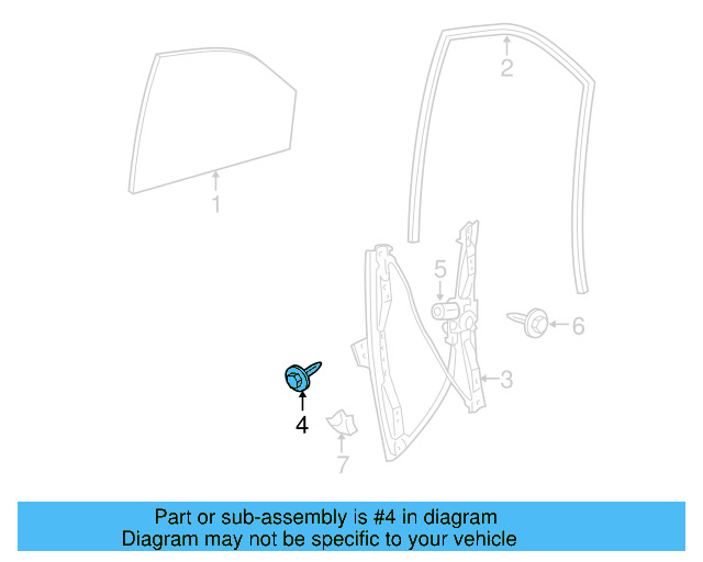 Window Regulator Screw WHT-004-551 - View 3