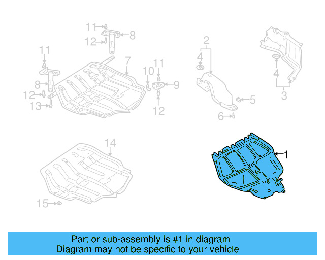 Center Shield 1J0-825-236-F - View 7