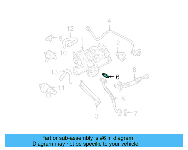 Turbocharger Oil Line Gasket 058-145-757-C - View 11